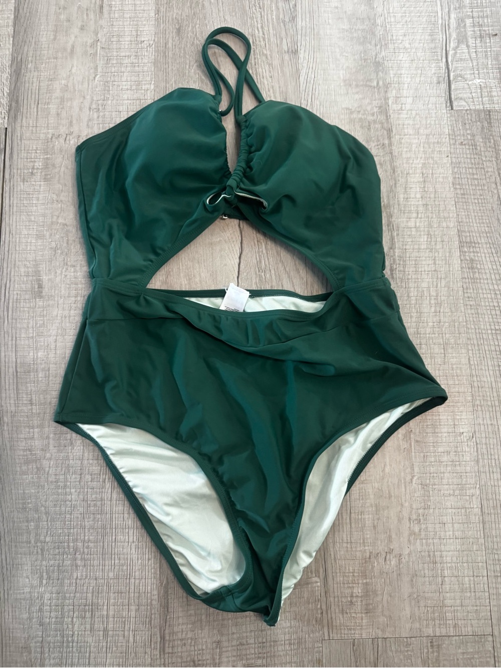 Cupshe Dark Green Cutout One-Piece Swimsuit